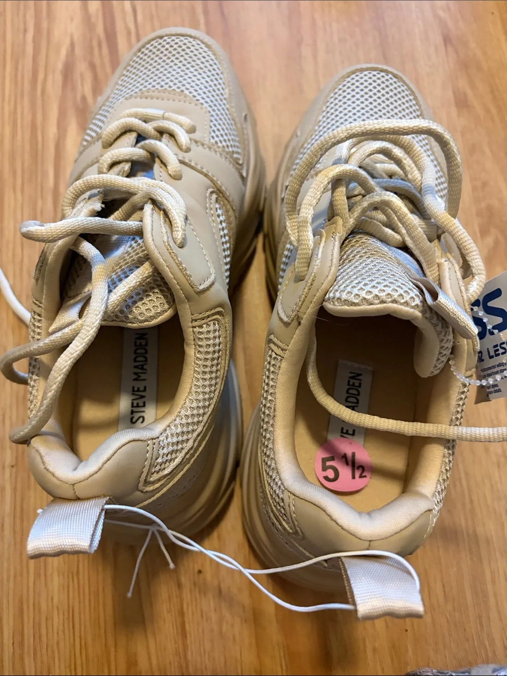 Steve Madden Beige Platform Sneakers